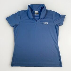 Nike Golf Women's Polo Shirt Size M Performance Dri-Fit Women Blue